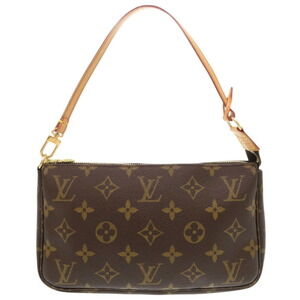 LOUIS VUITTON Authentic Brown Monogram Pochette Pouch
